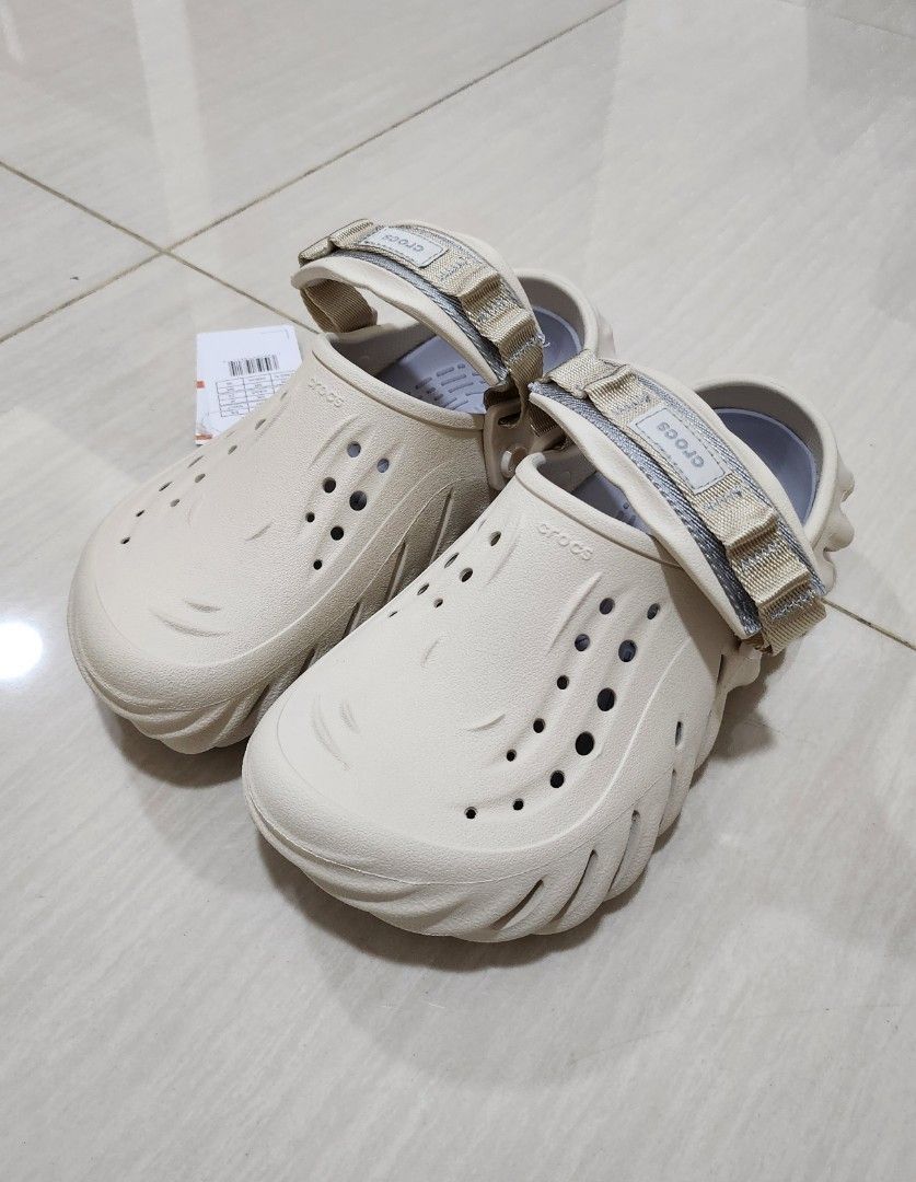 Crocs Echo Clog Stucco M5/W7, Women's Fashion, Footwear, Slippers and ...