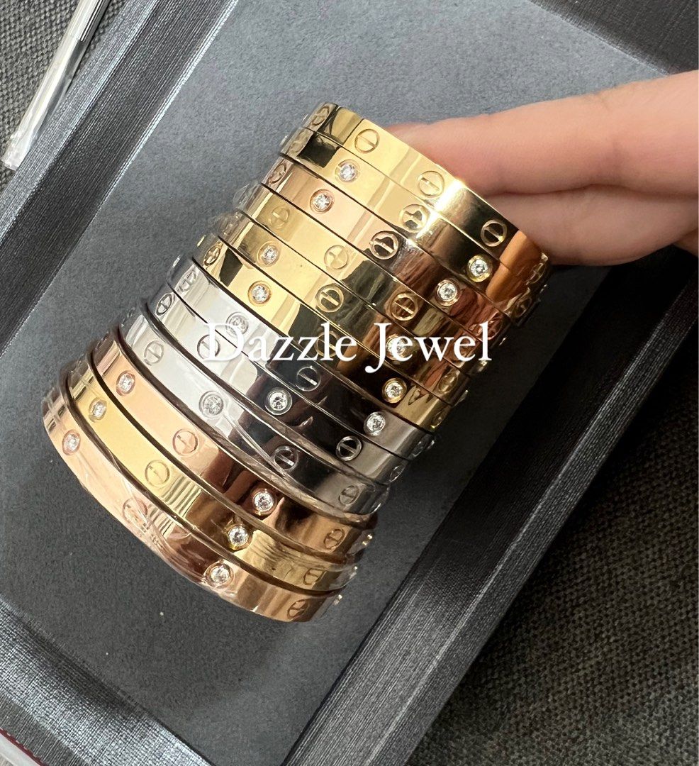 Custom love classic bracelet 18k solid gold Women s Fashion