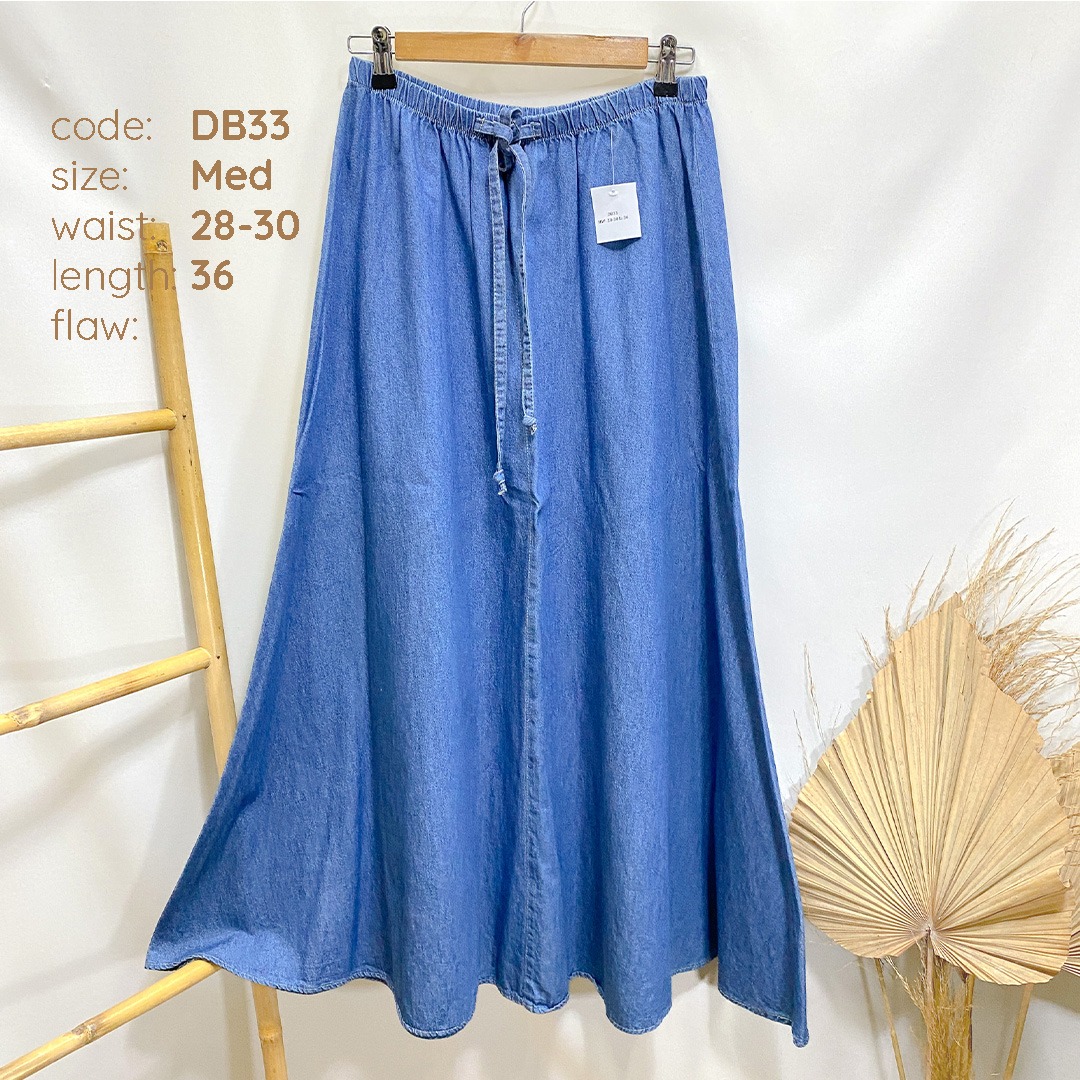 CQS-ZS333150Z BLUE DENIM BUTTON DOWN SKIRT main image 1