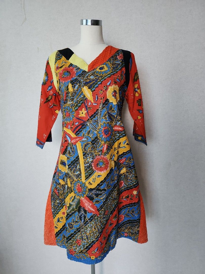 Dress batik tulis designer Ofie Laim Fesyen Wanita Pakaian