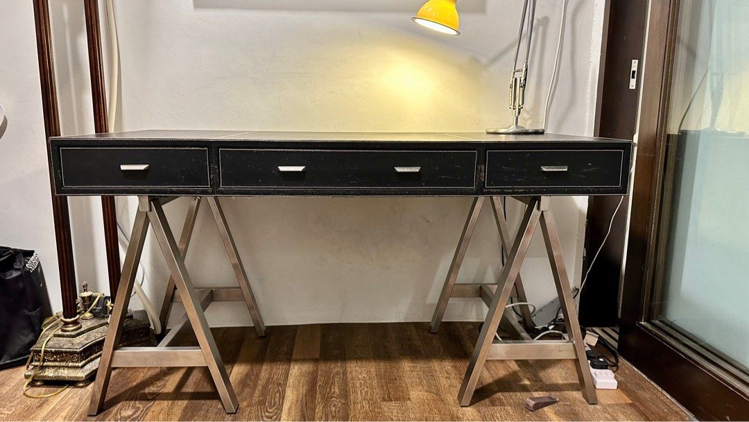 Sawhorse writing shop desk