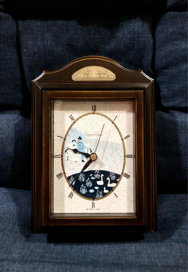 European Classic Wall Clock Key Holder Tochigi Tokei Quartz, Men's