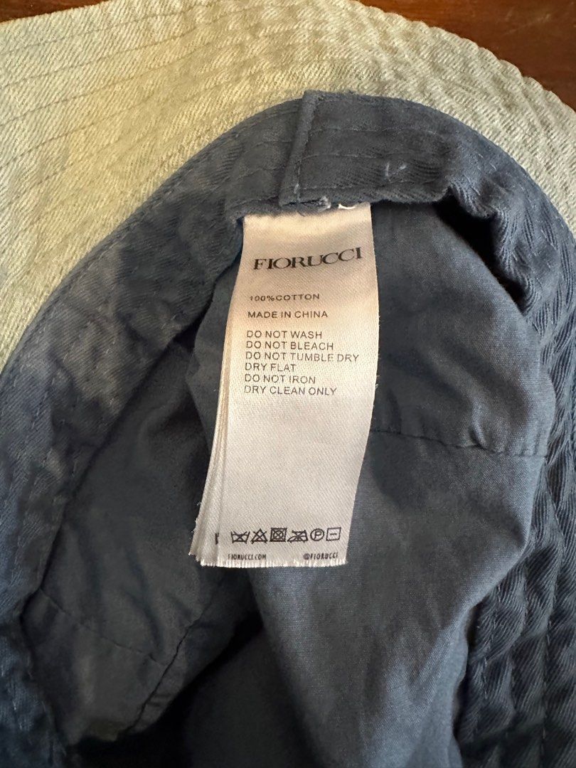 FIORUCCI denim bucket hat (Category: Caps & Hats) located in Makati City. Submitted by chelsmmm (Listing ID 1213379157, Image 3). Description: Authentic FIORUCCI Original price 4000php + 400php shipping RFS - decluttering.