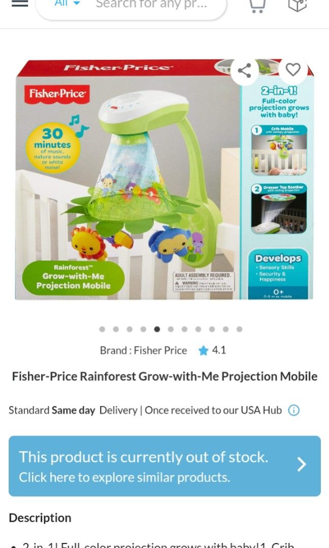 Fisher price grow with me best sale projection mobile