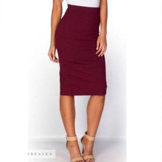 Forever 21 Contemporary Bodycon Burgundy Skirt