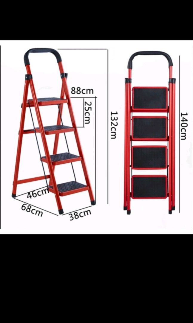 Four level step ladder, Furniture & Home Living, Home Improvement ...