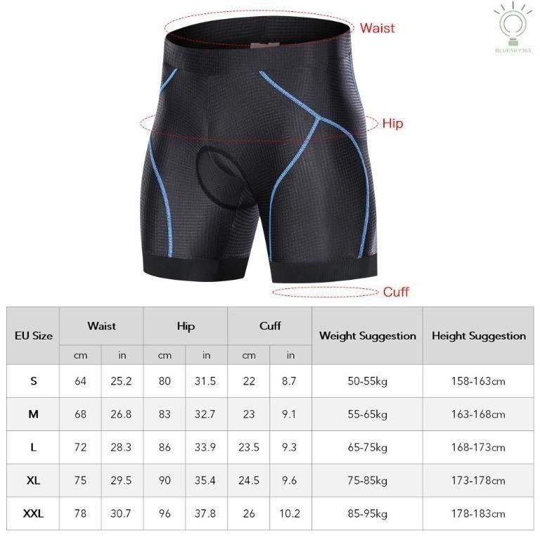 Cycling padded underwear mens shop