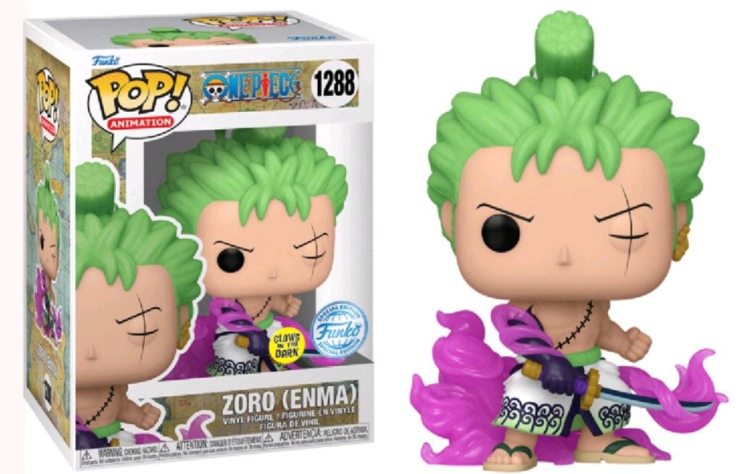 Pre Order Funko Pop One Piece - Zoro (Enma) Glow in the Dark, Hobbies & Toys, Toys & Games on Carousell