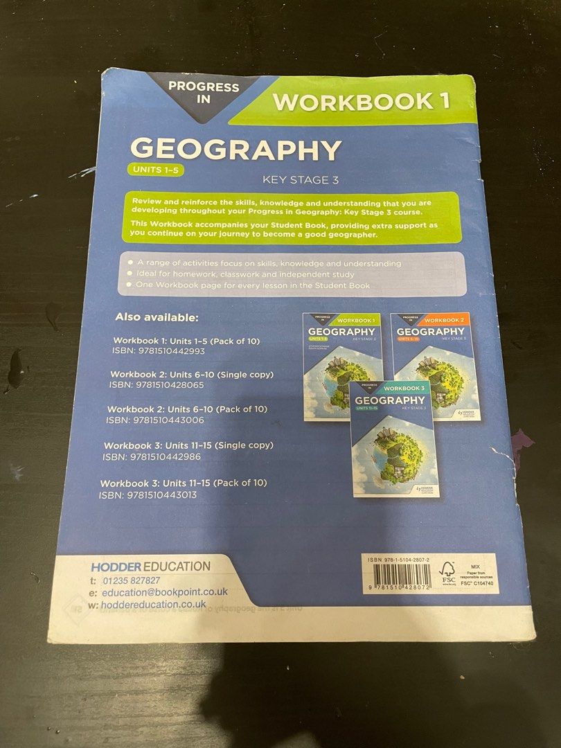 Geography Key Stage 3 Workbook 1, Hobbies & Toys, Books & Magazines