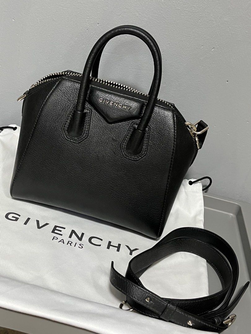 Givenchy antigona small black grained leather handbag cheap