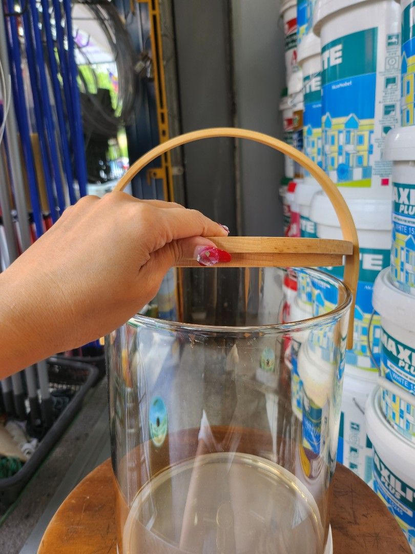 Glass beverage dispenser with gold stainless Steel spigot, TV & Home