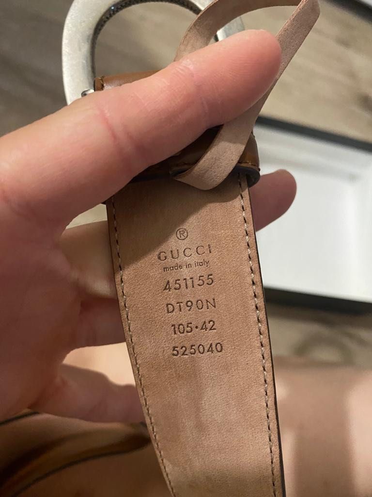 Gucci Logo Belt in Brown for Men