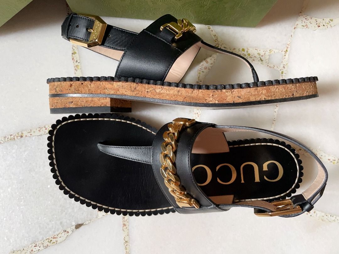 Gold deals gucci sandals
