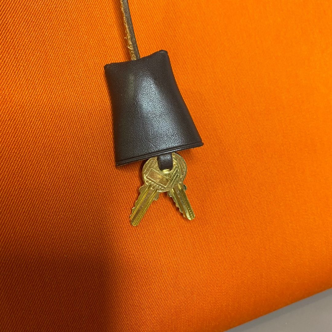 Hermes 32cm Orange Canvas/Leather Herbag PM 2-in-1 Bag/Backpack - Yoogi's  Closet