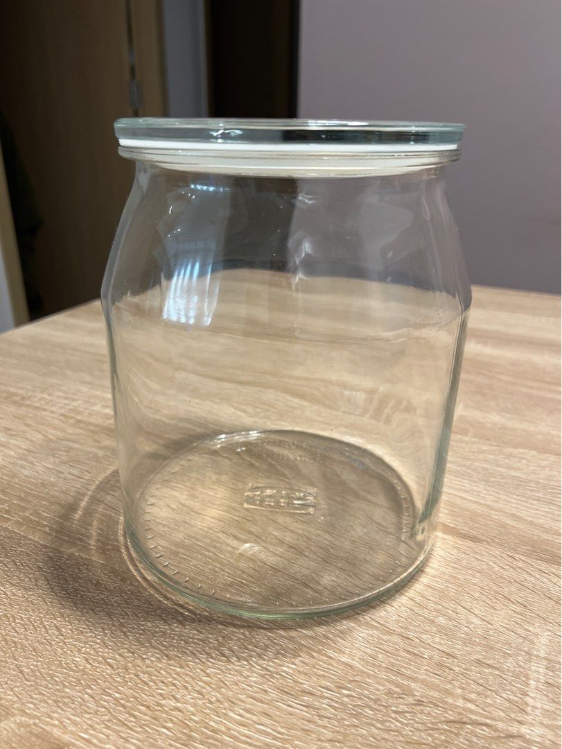 IKEA glass jar 3.3L with lid, Furniture & Home Living, Kitchenware