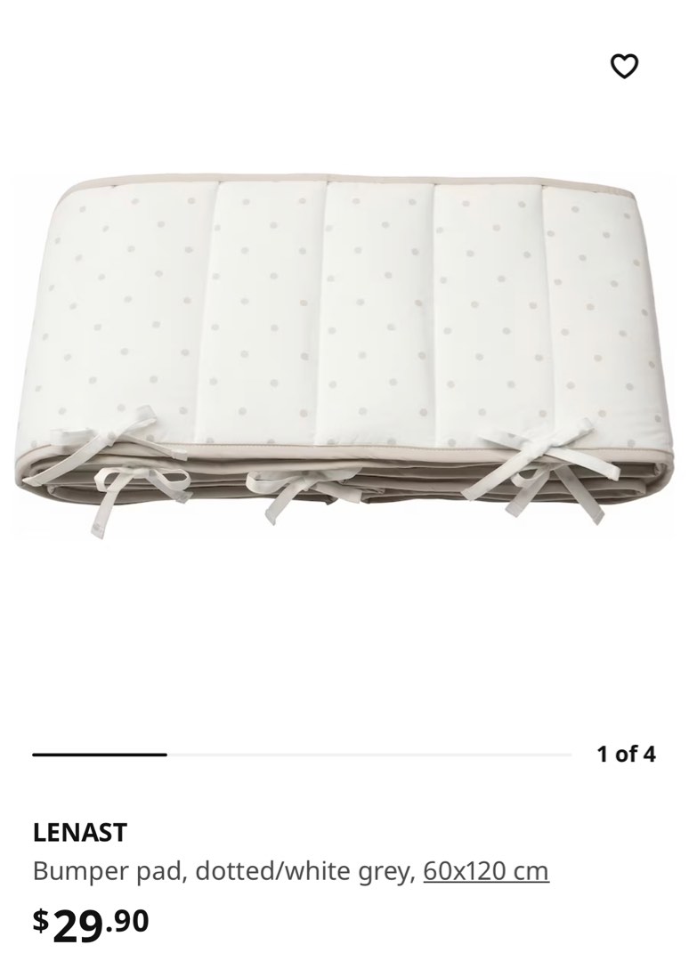 Ikea lenast cot bumper pad, Babies & Kids, Baby Nursery & Kids