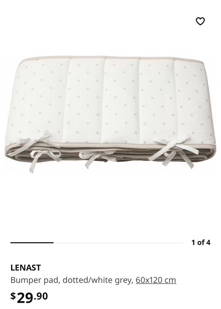 Ikea lenast cot bumper pad, Babies & Kids, Baby Nursery & Kids