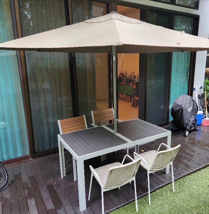 IKEA Outdoor Dining Table Set, Furniture & Home Living, Outdoor ...