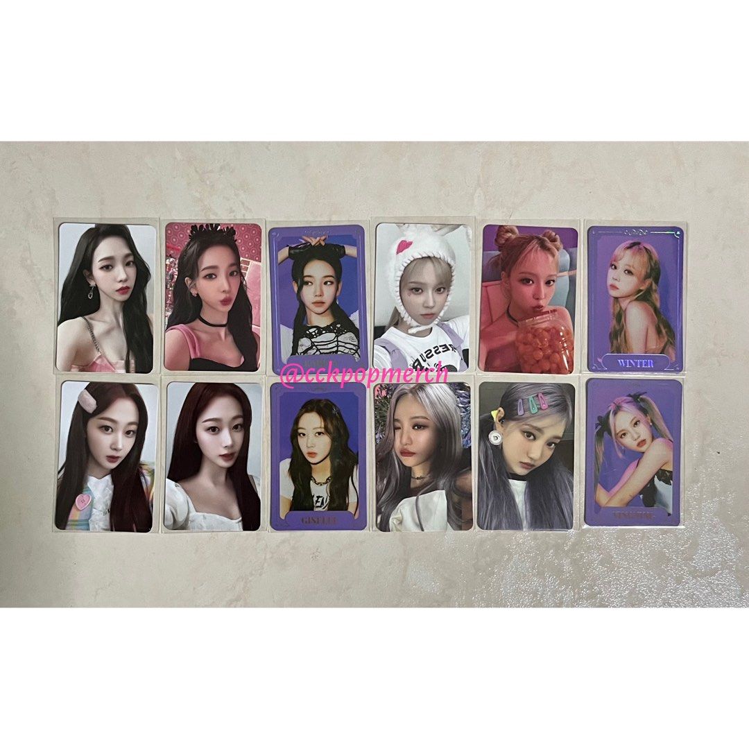 Instock unsealed Aespa life's too short trading cards Karina