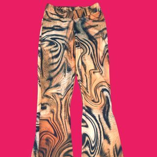 Jaded london tiger swirl print bootcut trousers size 10 new without tags