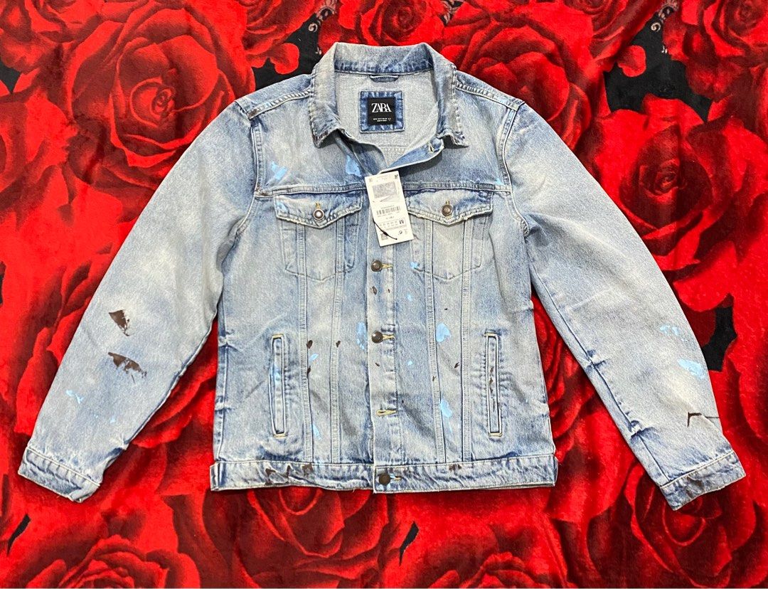Jaket jeans deals zara man