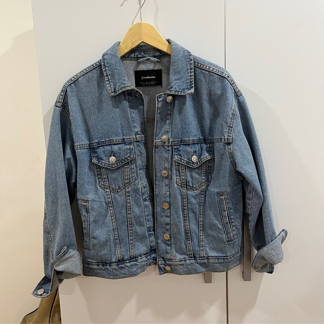 Jaket jeans stradivarius clearance