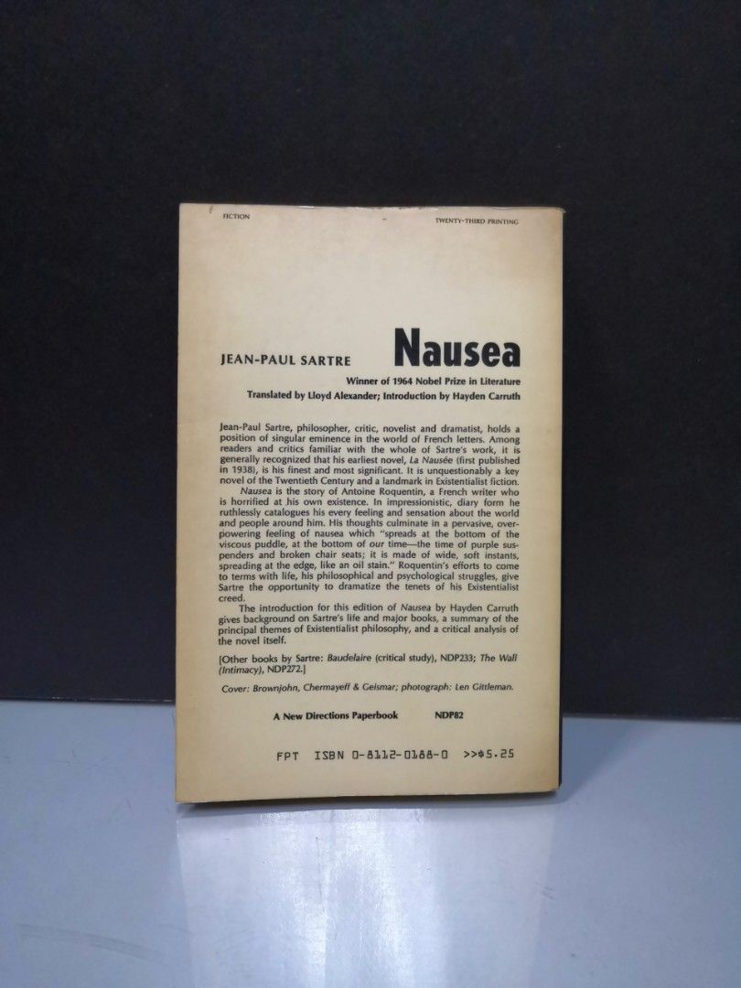 Nausea by Jean-Paul Sartre [VINTAGE TRADE PAPERBACK]