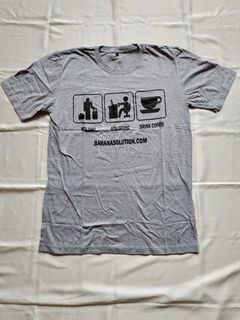 Kaos Santai Abu-abu Pria
