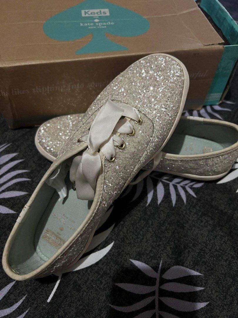 Keds x Kate Spade wedding shoes, Women's Fashion, Footwear, Flats & Sandals  on Carousell