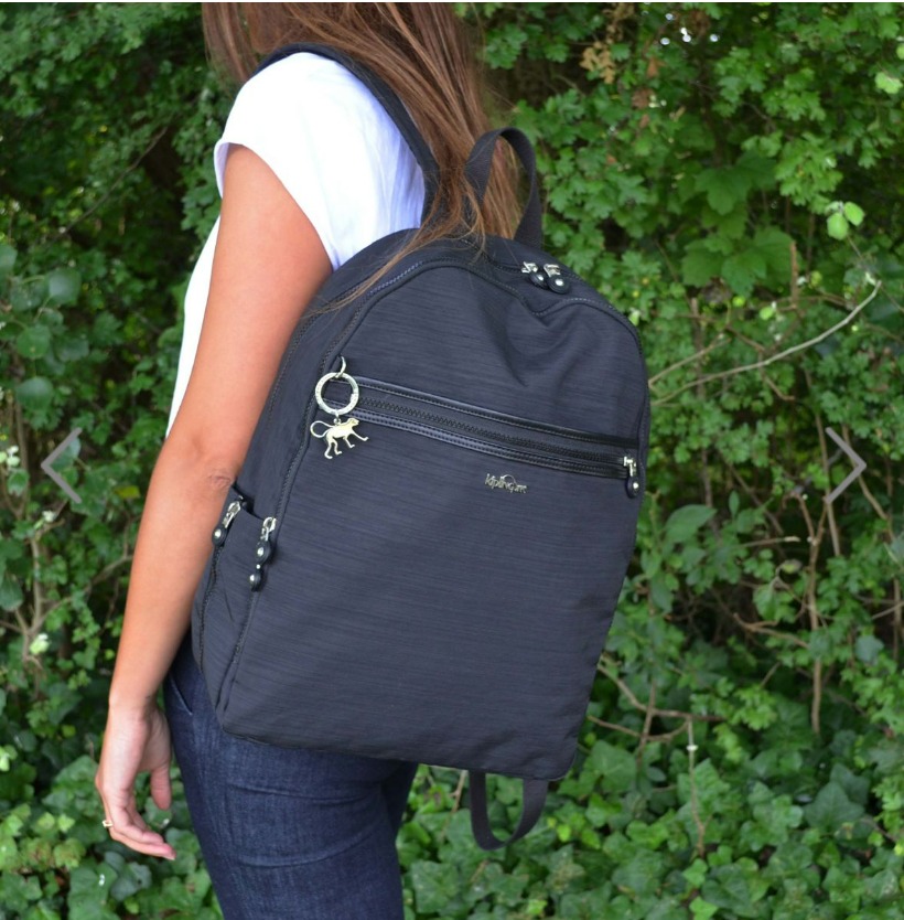 Kipling DEEDA black backpack for laptop school work or for travel