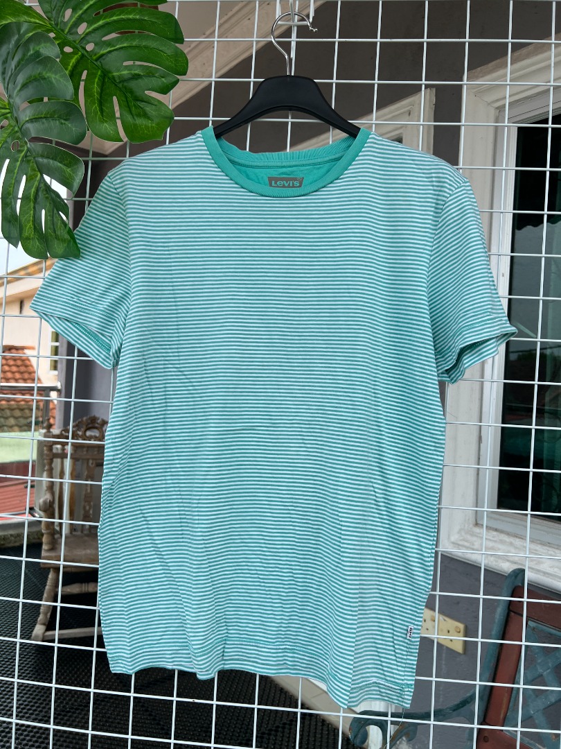 LEVIS Mint Green Stripes Tee, Men's Fashion, Tops & Sets, Tshirts & Polo  Shirts on Carousell