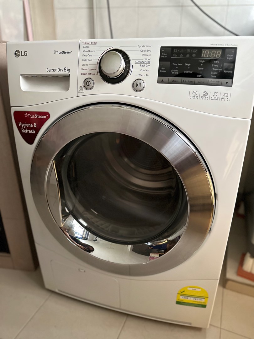 LG Condenser Dryer TDC8066S (8KG), TV & Home Appliances, Washing