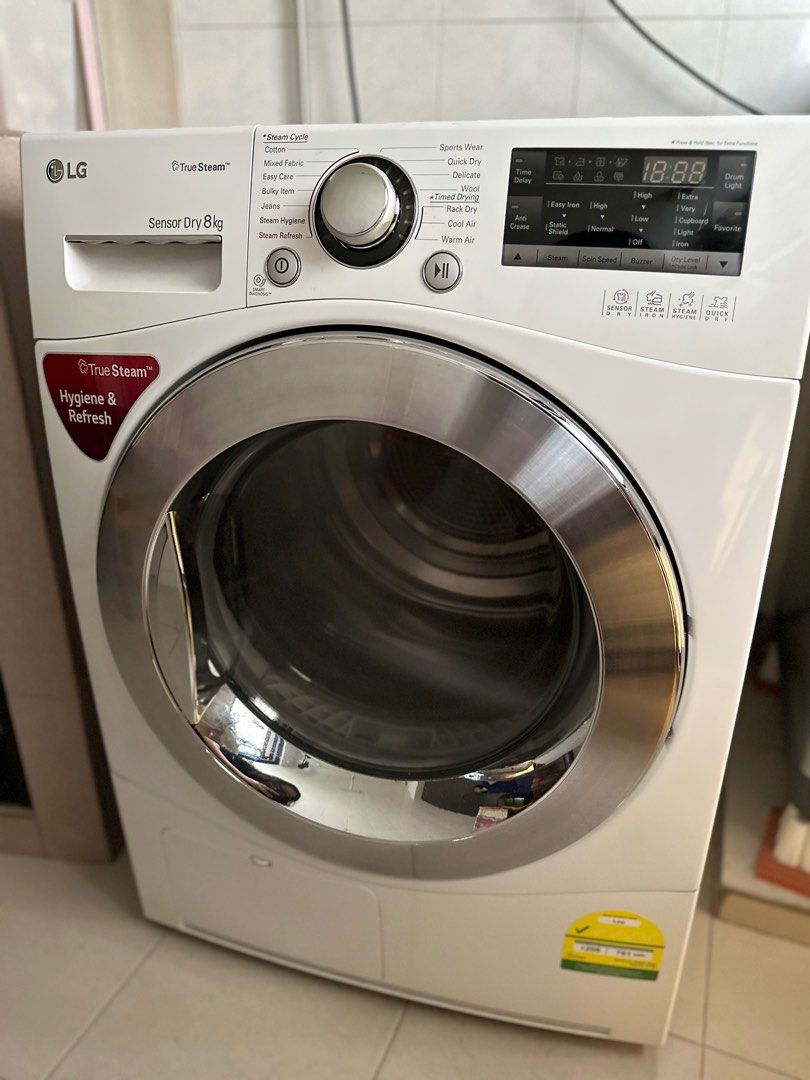 LG Condenser Dryer TDC8066S (8KG), TV & Home Appliances, Washing