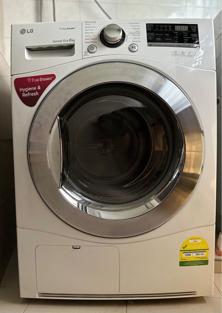 LG Condenser Dryer TDC8066S (8KG), TV & Home Appliances, Washing