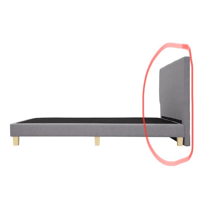 Fabric wall protection bed headboard, Furniture & Home Living