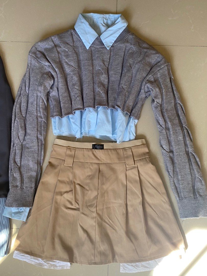 LONGSLEEVE POLO AND SKIRT SET (Category: Sets or Coordinates) located in Taguig. Submitted by jazelunn (Listing ID 1213465141, Image 1). Description: VERY RARE SKIRT SMALL TO MEDIUM street wear y2k fairycore coquette oldmoney basic casual .