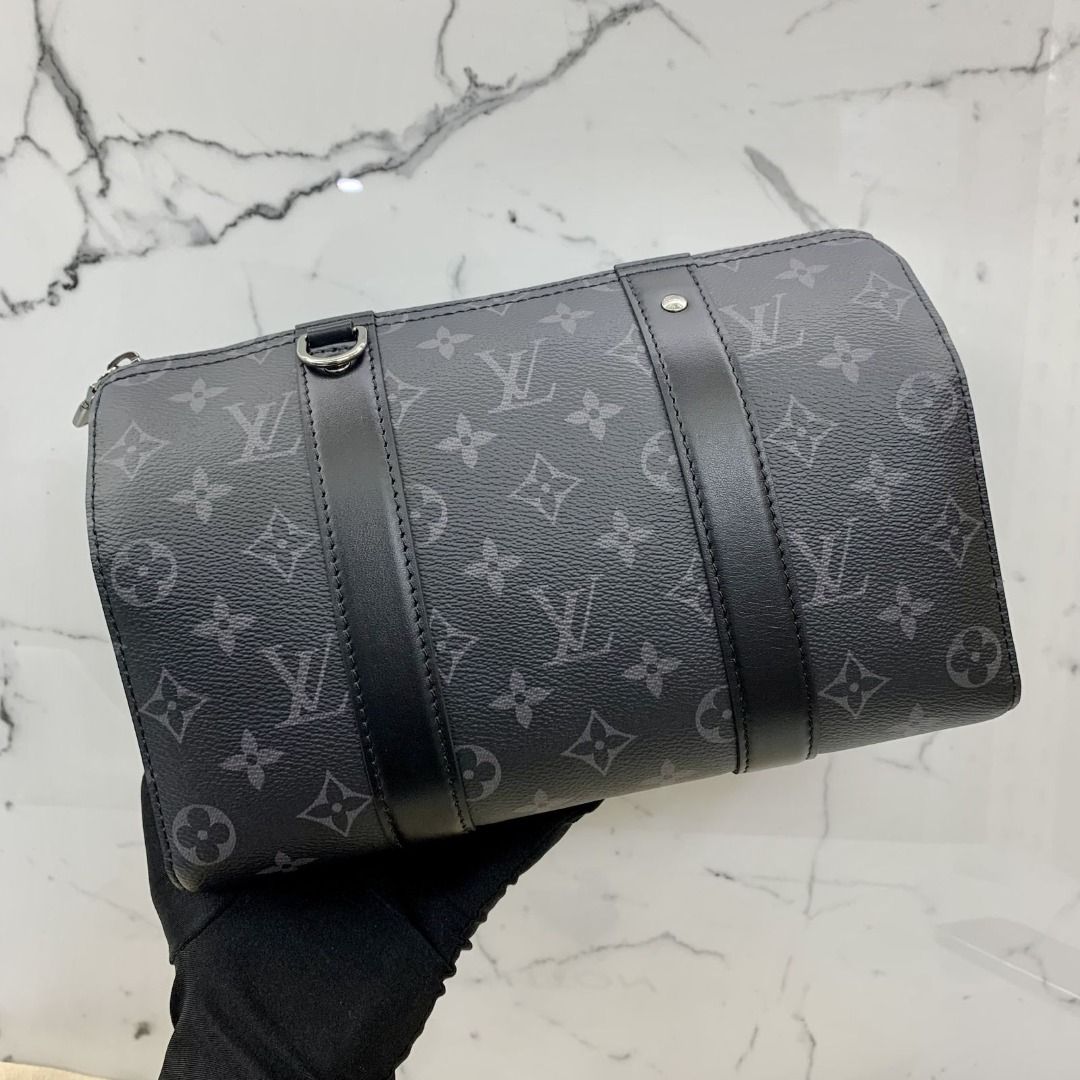 Louis Vuitton Monogram Eclipse Keepall Bandouliere 45 Duffle Bag