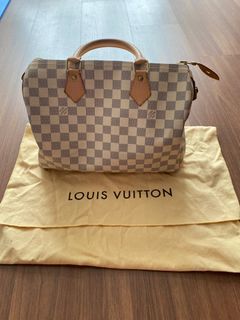 Louis Vuitton Damier Azur Speedy BANDOULIÈRE 25 with long strap (with LV  receipt) N41374, Luxury on Carousell