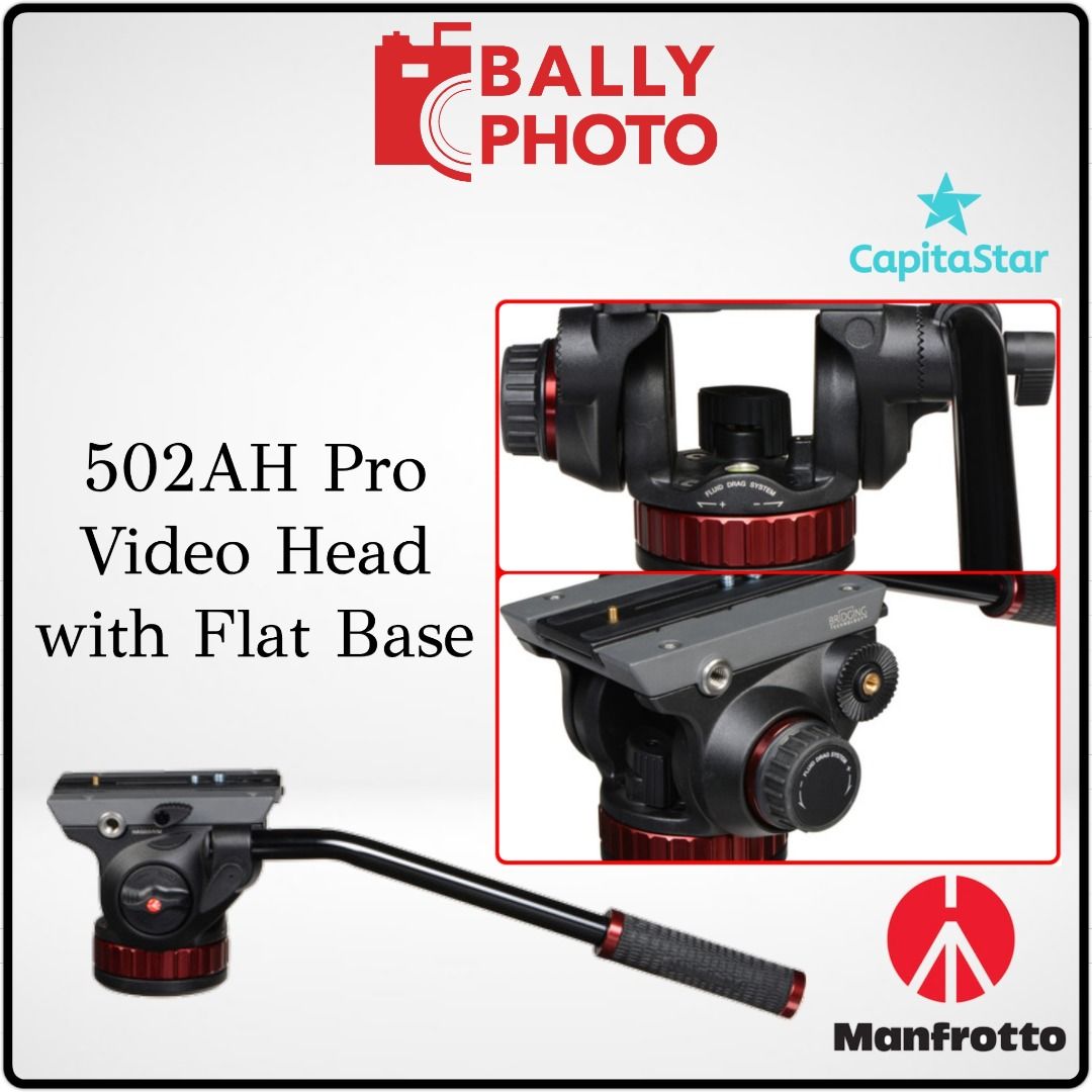 Manfrotto 502AH Pro Video Head with Flat Base, Photography, Photography