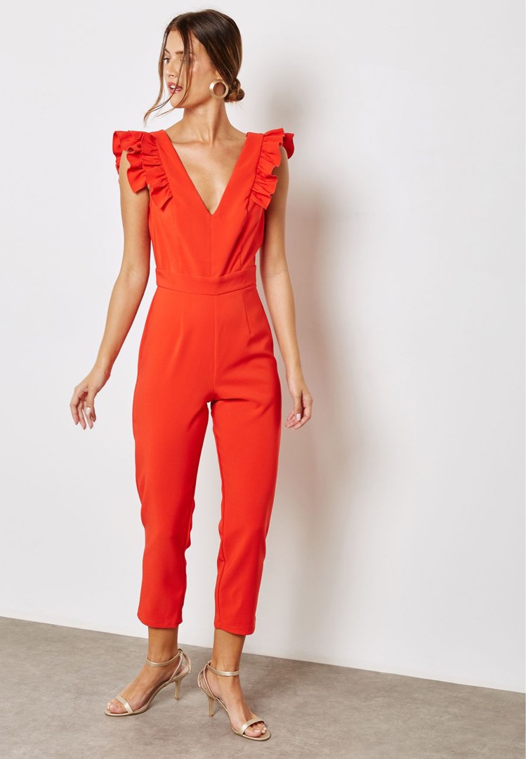 Miss selfridge shop red jumpsuit
