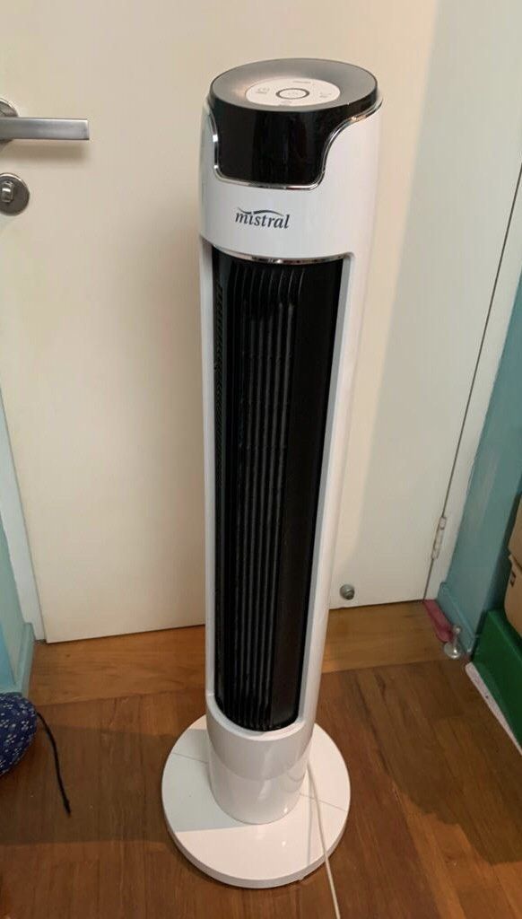 Mistral Remote Tower Fan MFD4880R (Used), Furniture & Home Living