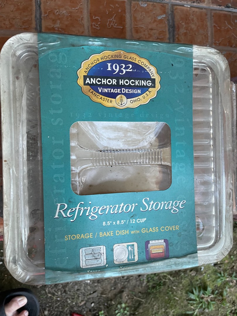 [MM only] Anchor Hocking Refrigerator Storage with Lid, Furniture