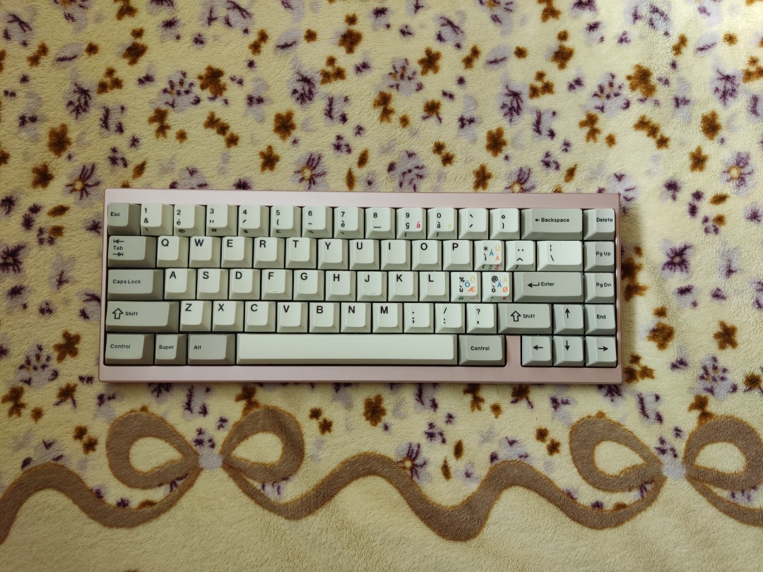 Monokei Hiro Bluish Pink Custom Mechanical Keyboard, Computers