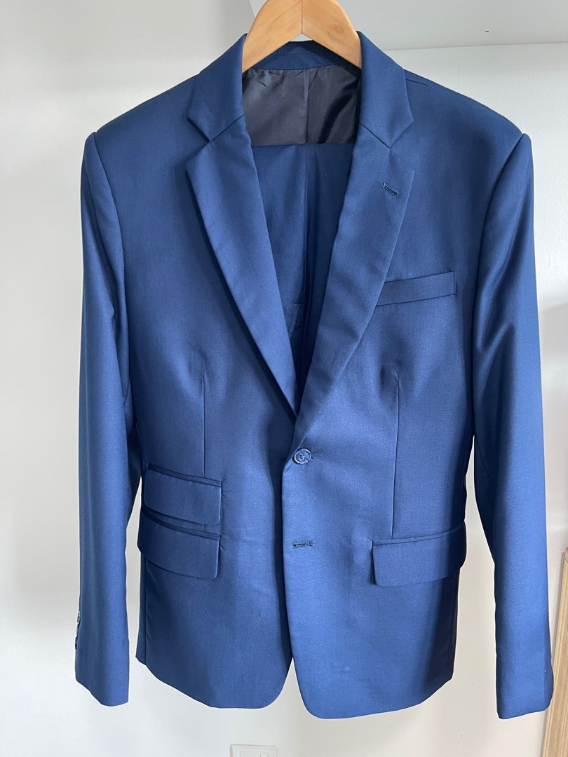 Navy Blue Blazer set, Men's Fashion, Coats, Jackets and Outerwear on