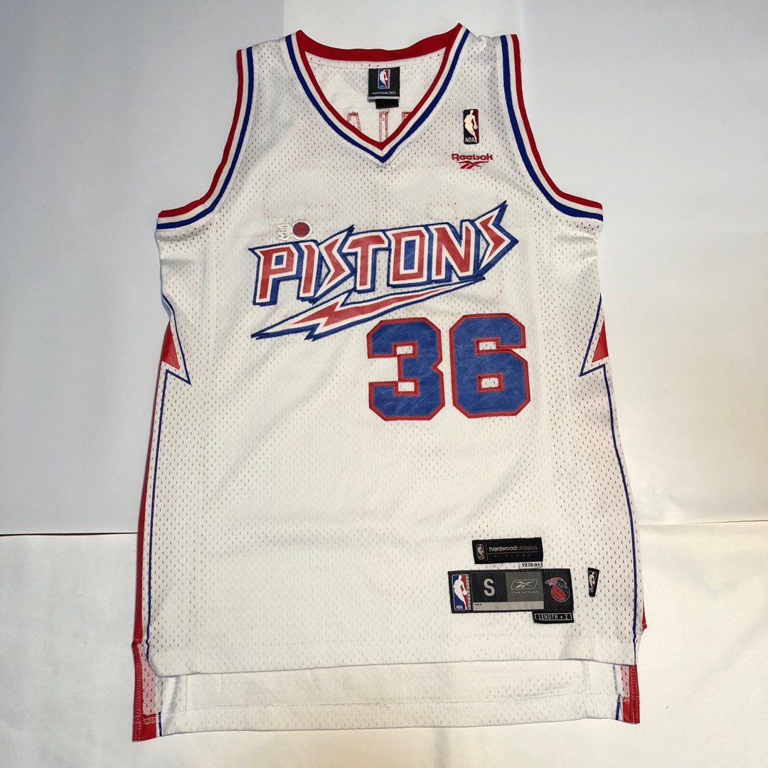 Reebok NBA Men's Detroit Pistons Retro Hardwood Classics Blank Jersey, XL