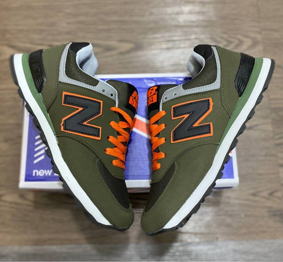 NEW BALANCE ARMY GREEN Men s Fashion Footwear Sneakers on Carousell