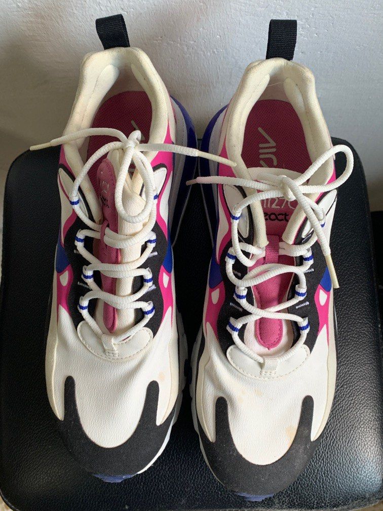 Nike Air Max 270 React 'White Fuchsia Blue', Women's Fashion, Footwear,  Sneakers on Carousell