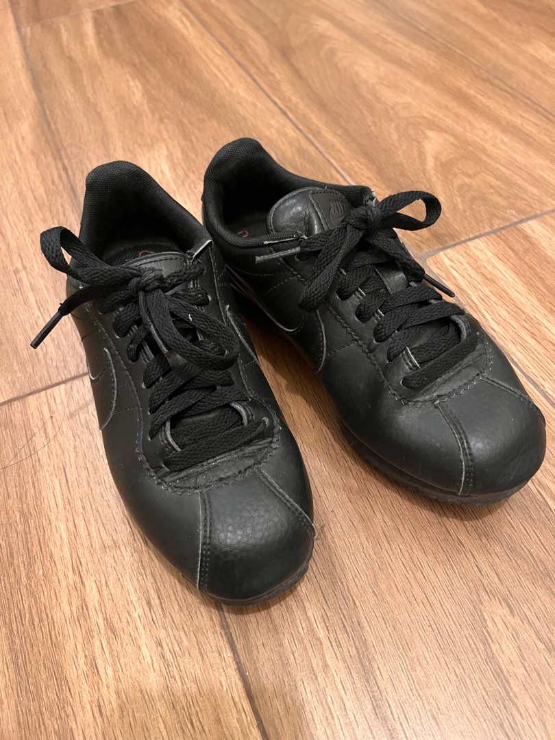 mens all black nike cortez