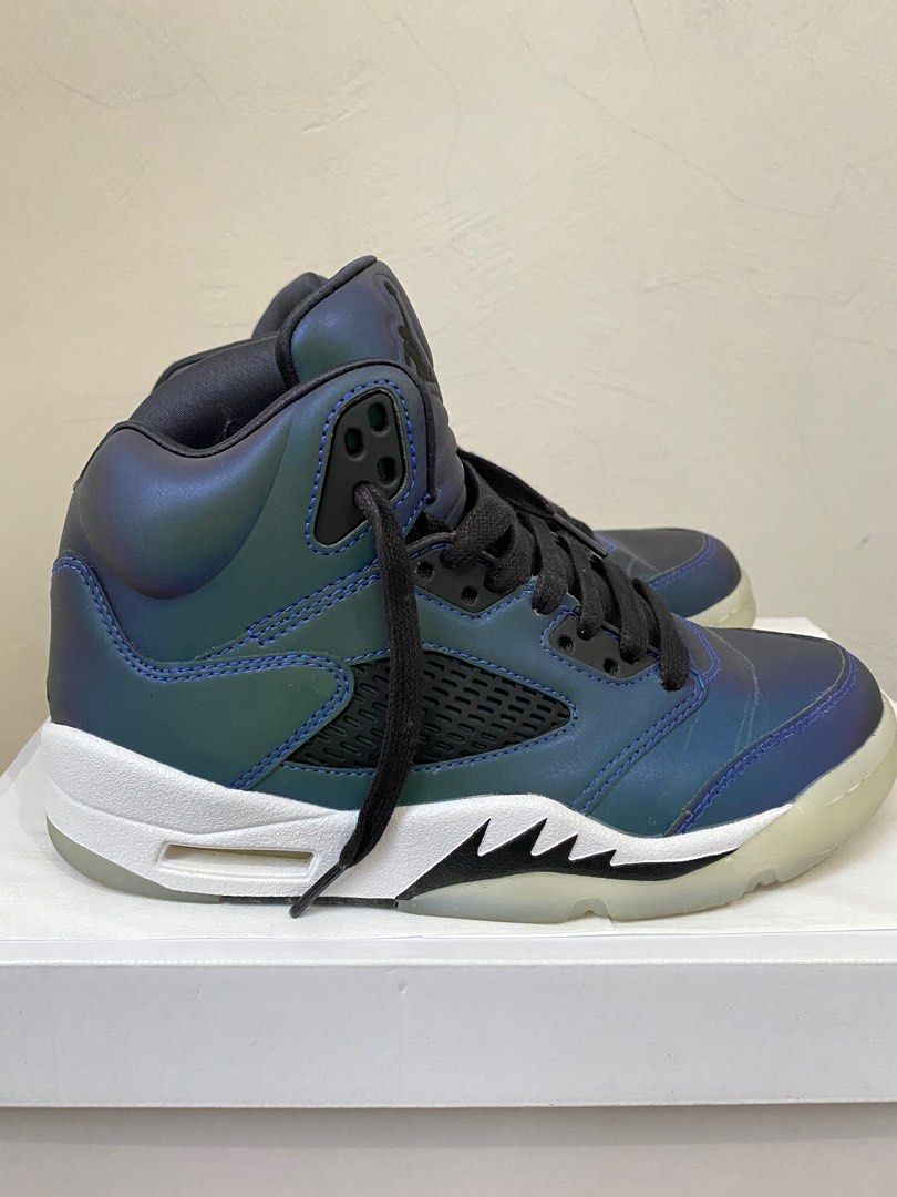 air jordan v iridescent oil grey