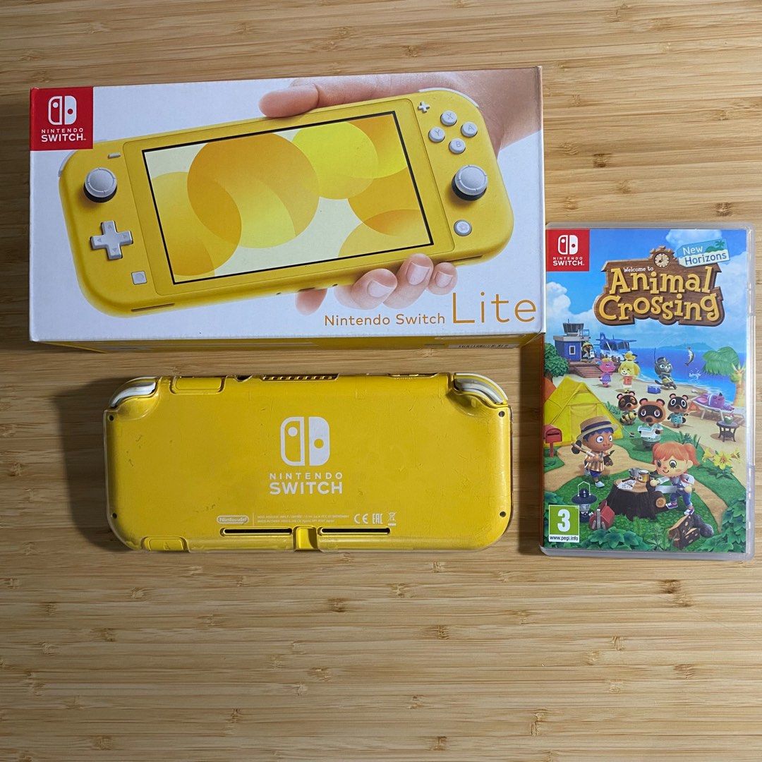 Yellow nintendo switch outlet lite animal crossing